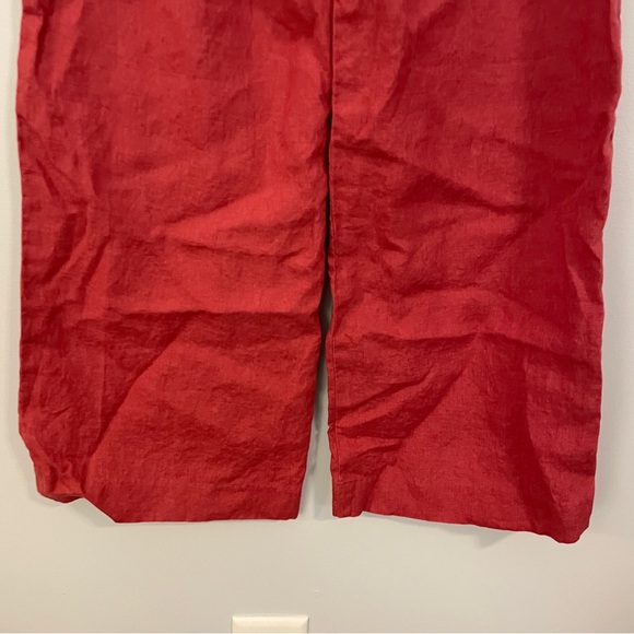 Boden High Rise Wide Leg Button Detail Linen Pants Size 6P - Picture 6 of 14
